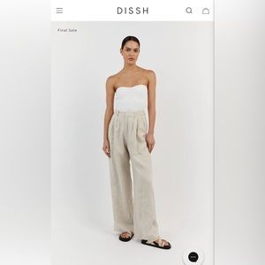 Dissh Raven Off White Bandeau Top